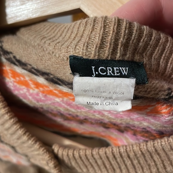 Vintage J. Crew Fair Isle Cardigan with Belt and Satin Buttons size S/M - Picture 5 of 5